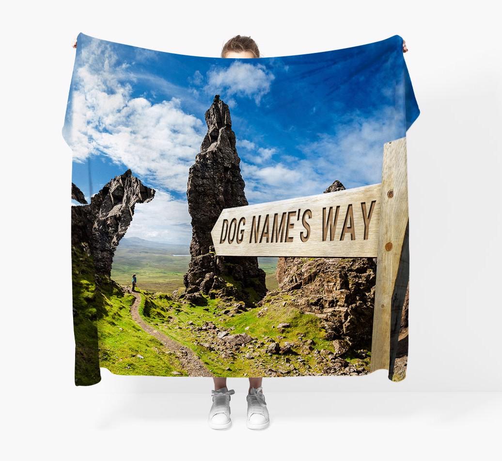 'Hiking Trail' - Personalised {breedFullName} Blanket