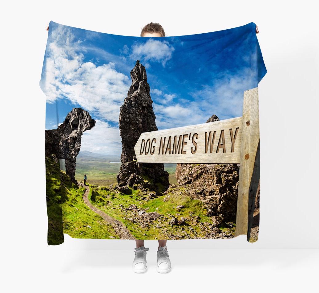 'Hiking Trail' - Personalised {breedFullName} Blanket