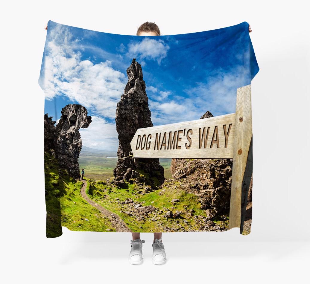 'Hiking Trail' - Personalised {breedFullName} Blanket