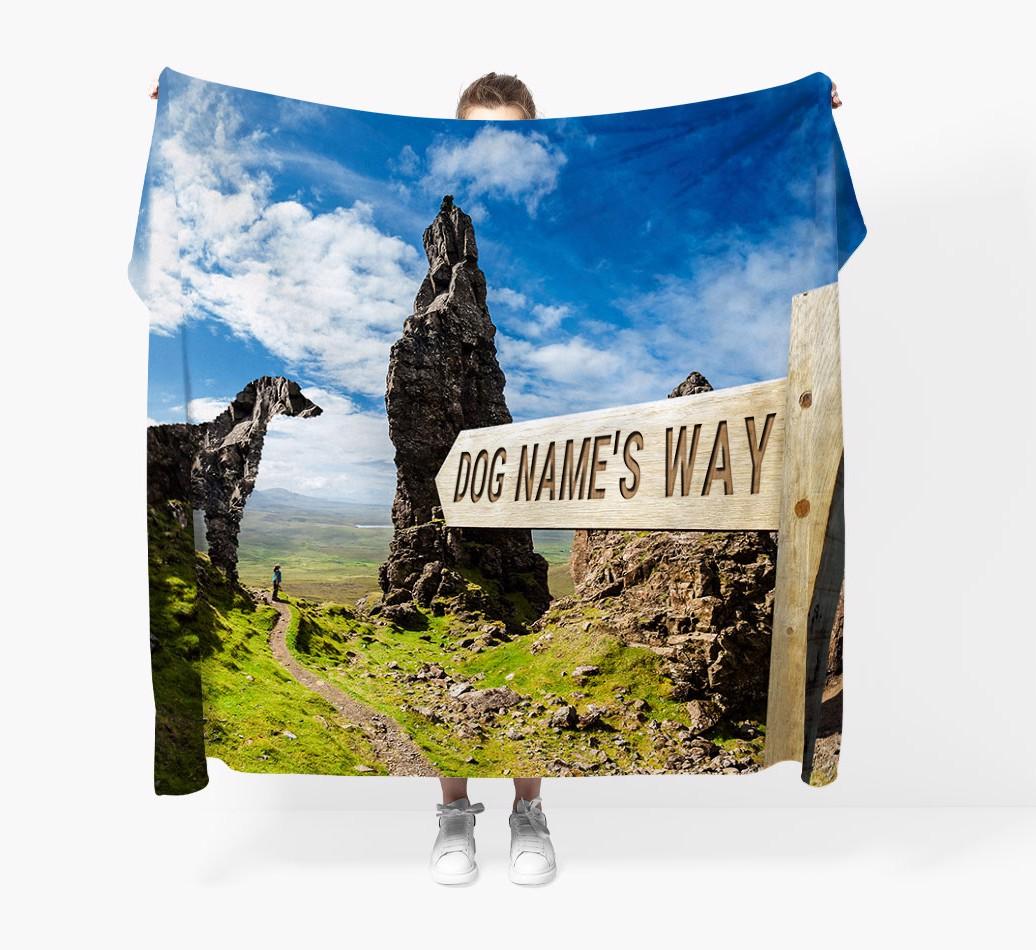 'Hiking Trail' - Personalised {breedFullName} Blanket
