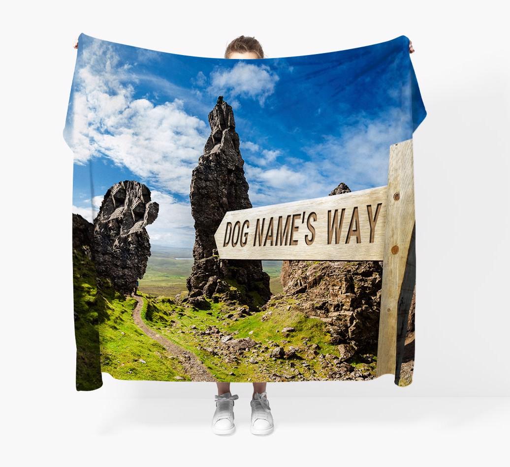 'Hiking Trail' - Personalised {breedFullName} Blanket