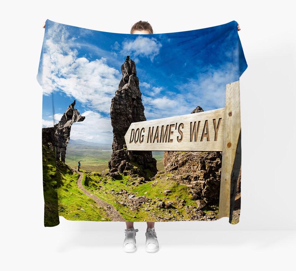 'Hiking Trail' - Personalised {breedFullName} Blanket