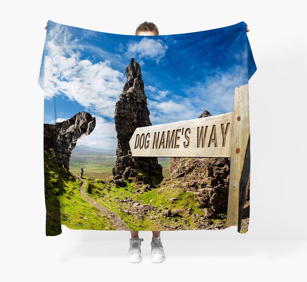 'Hiking Trail' - Personalised {breedFullName} Blanket