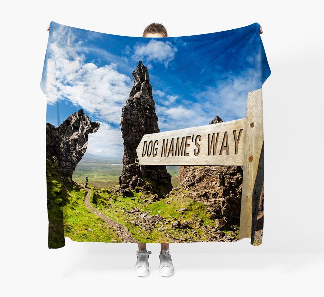 'Hiking Trail' - Personalised {breedFullName} Blanket