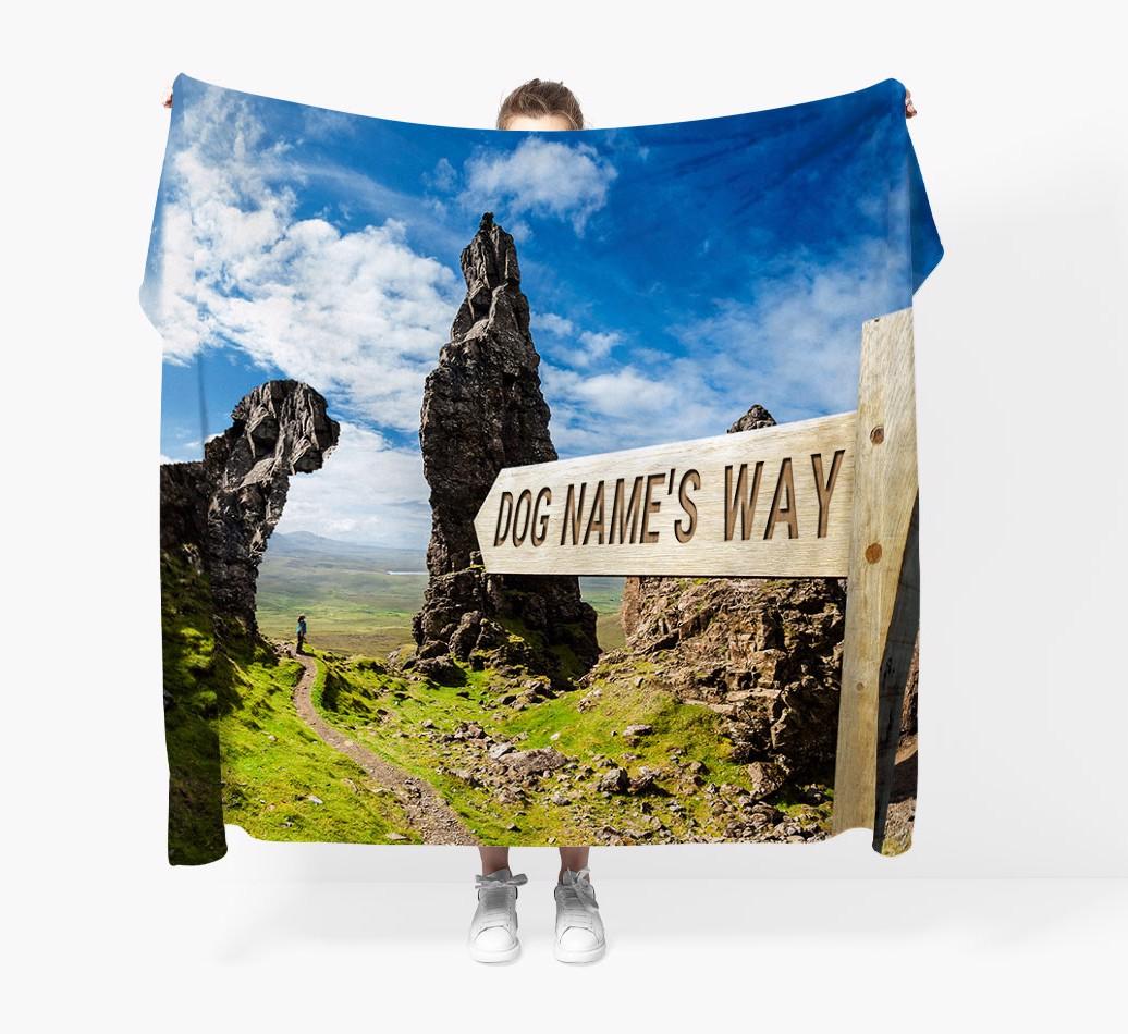 'Hiking Trail' - Personalised {breedFullName} Blanket
