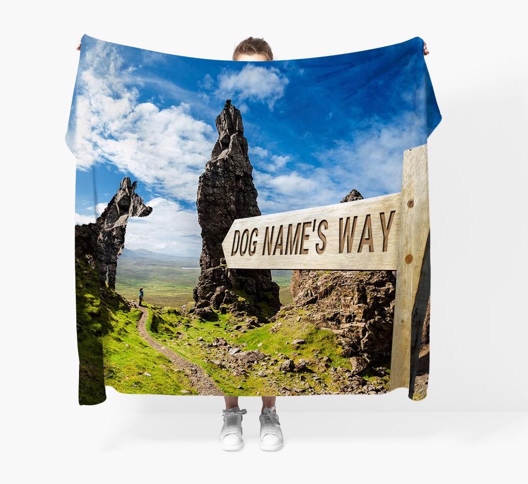 'Hiking Trail' - Personalised {breedFullName} Blanket
