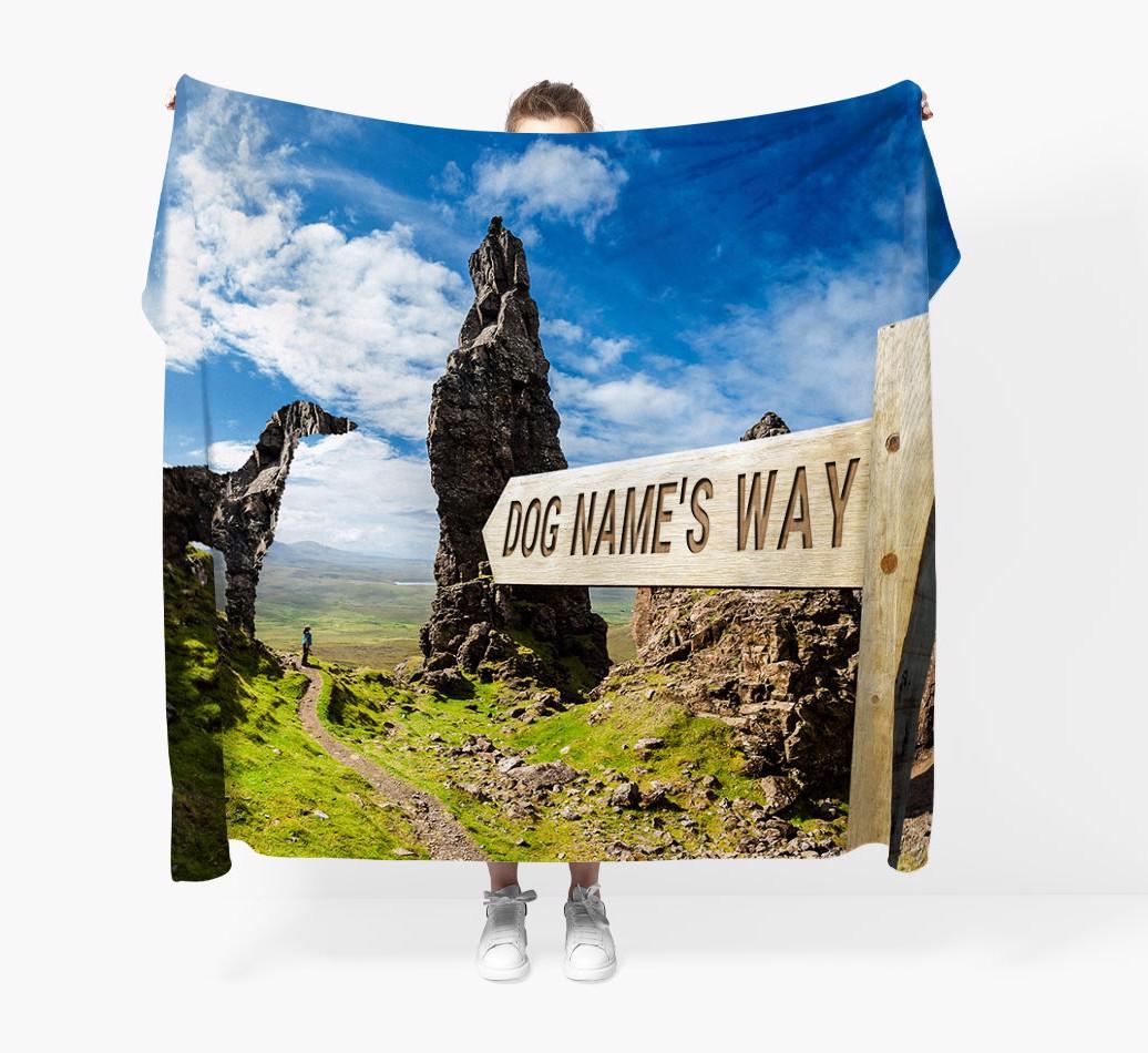 'Hiking Trail' - Personalised {breedFullName} Blanket