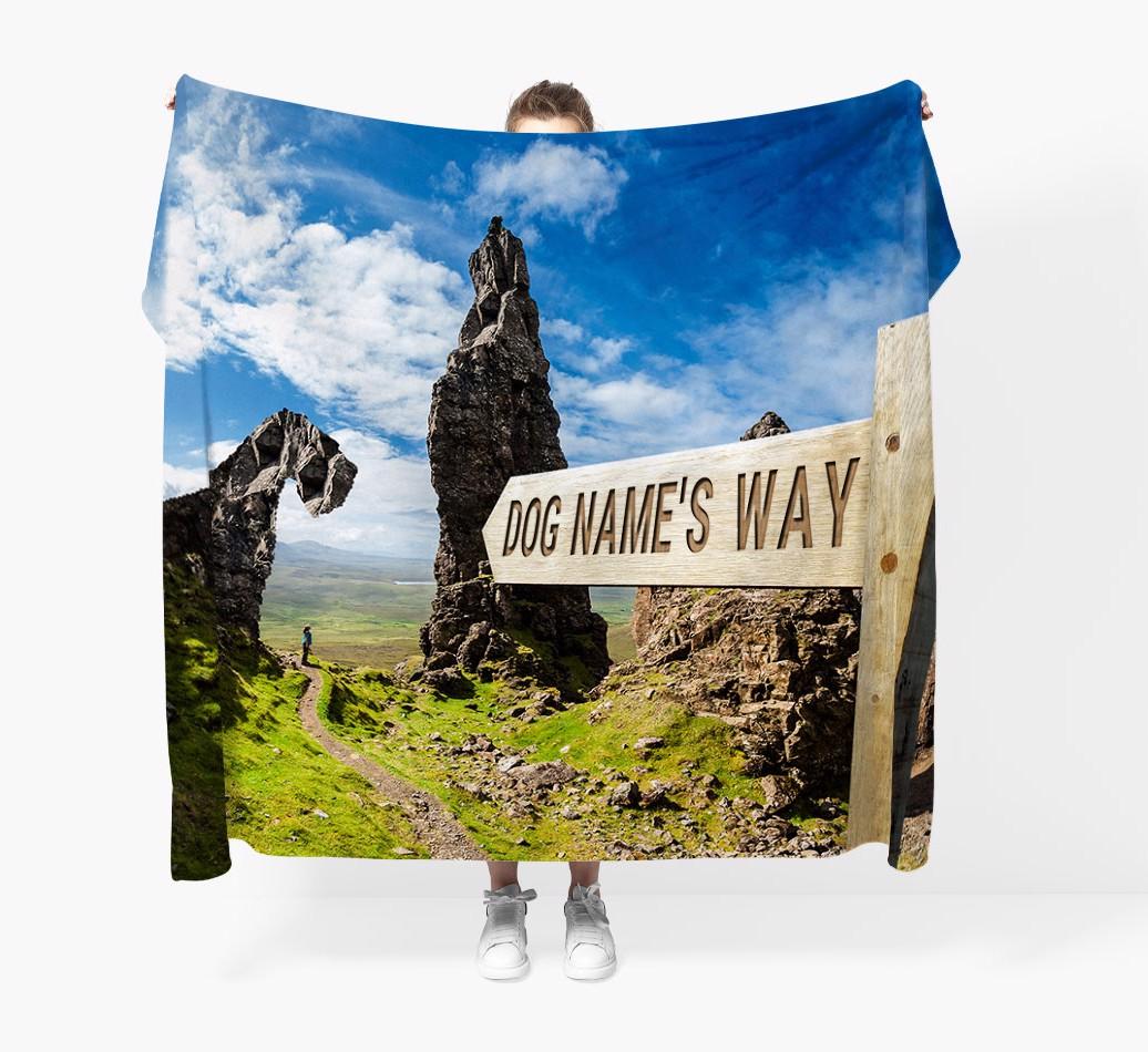 'Hiking Trail' - Personalised {breedFullName} Blanket