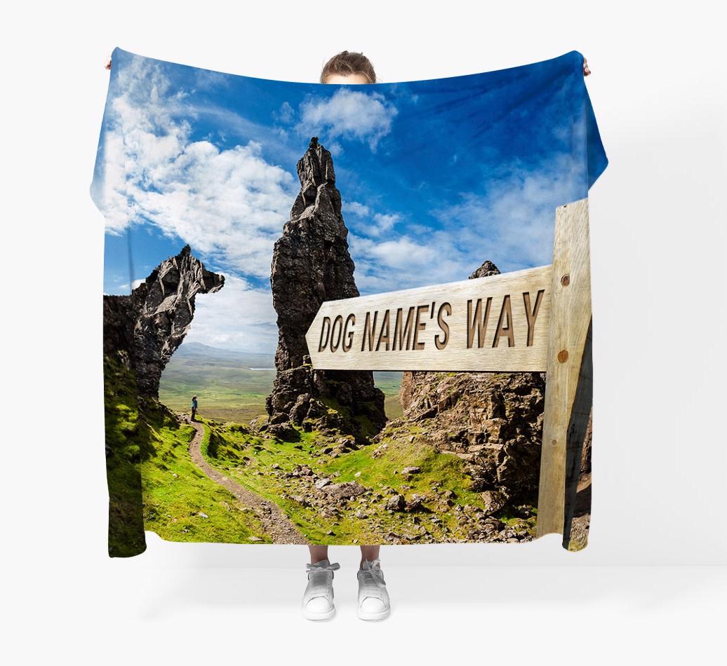 'Hiking Trail' - Personalised {breedFullName} Blanket