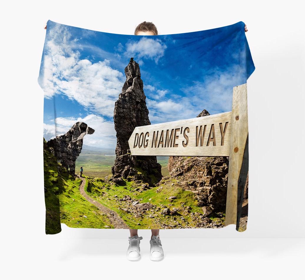 'Hiking Trail' - Personalised {breedFullName} Blanket