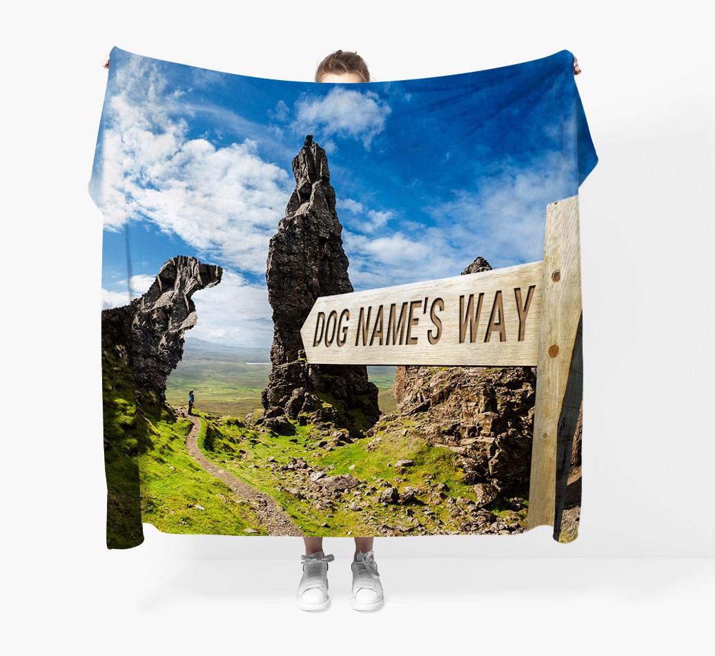 'Hiking Trail' - Personalised {breedFullName} Blanket
