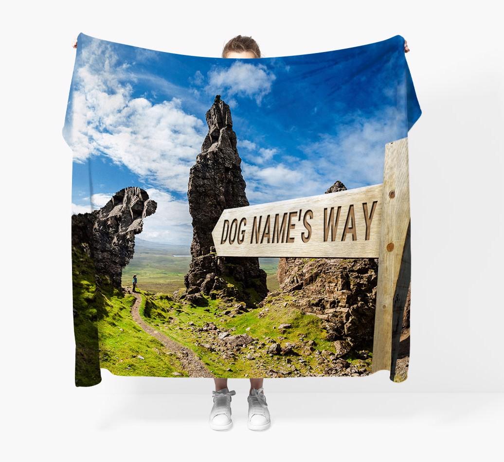 'Hiking Trail' - Personalised {breedFullName} Blanket