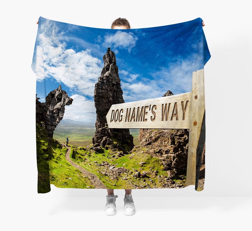 'Hiking Trail' - Personalised {breedFullName} Blanket