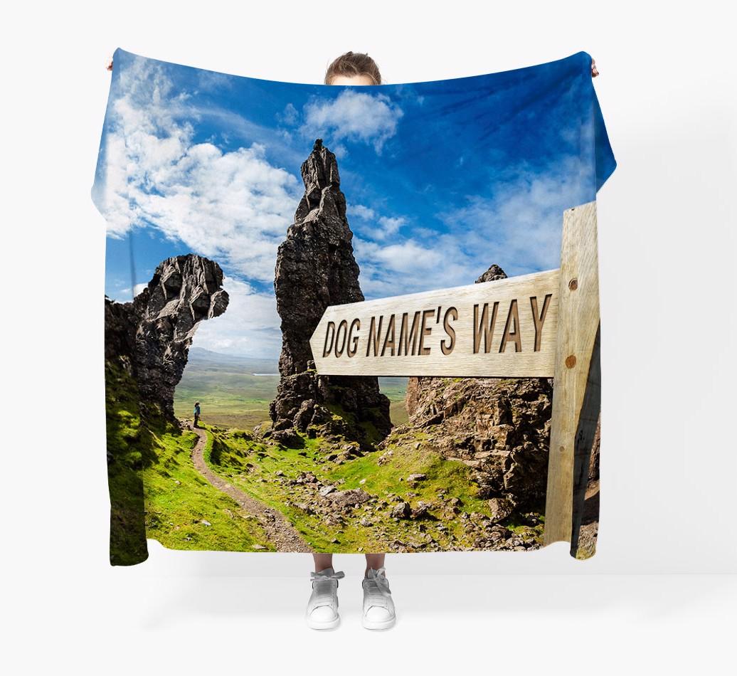 'Hiking Trail' - Personalised {breedFullName} Blanket