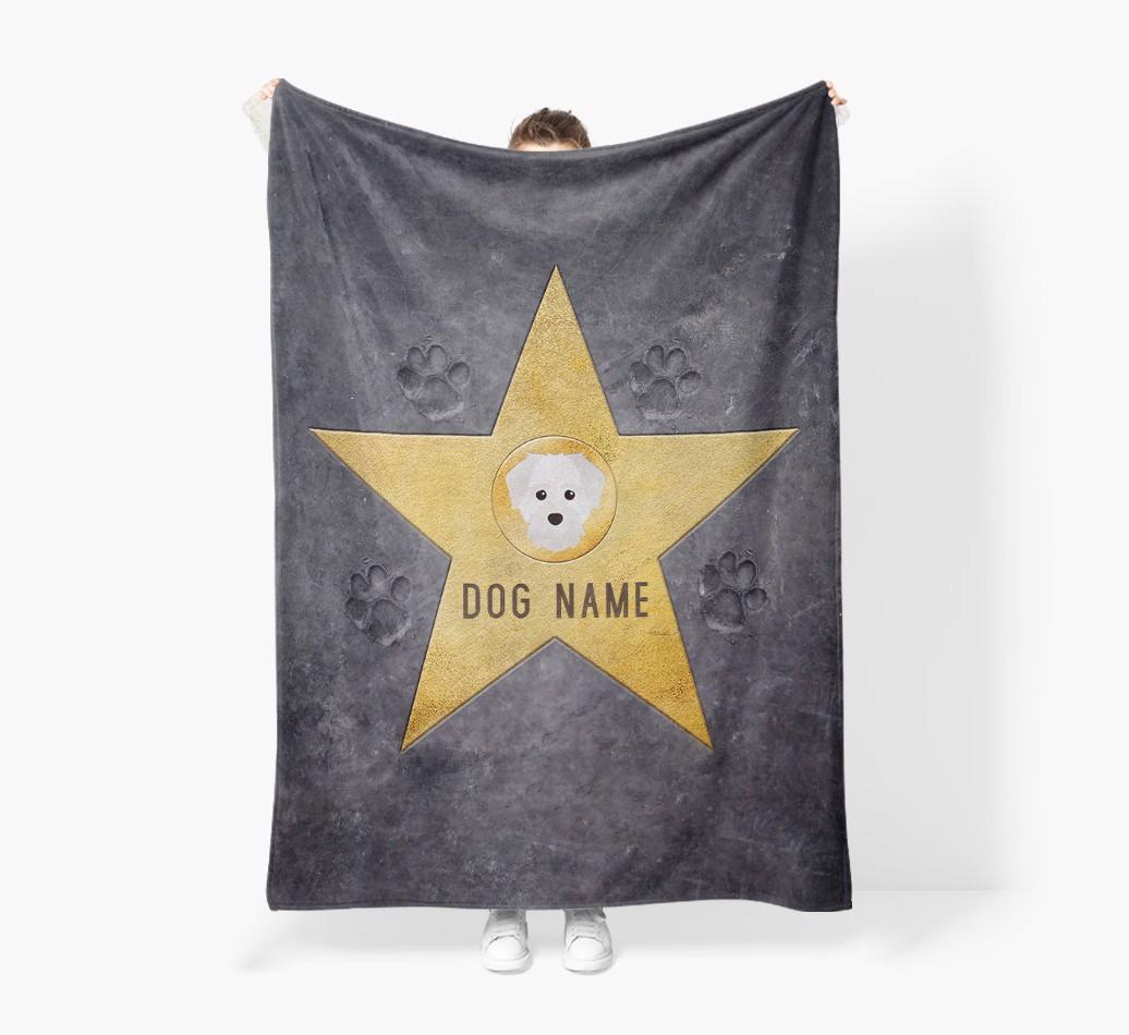 'Star of Fame' - Personalized {breedFullName} Blanket: Premium Sherpa Fleece