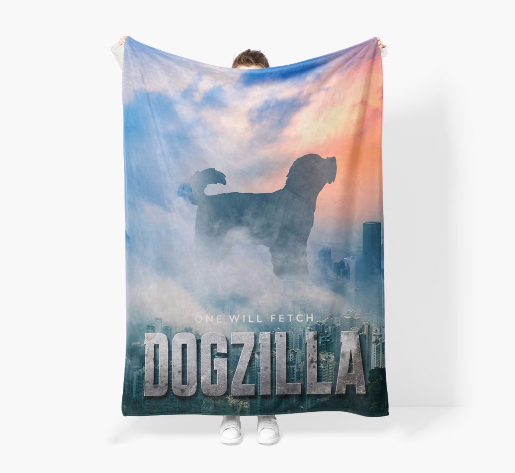 'Dogzilla' - Personalised Snuggle Blanket with {breedFullName} Icon