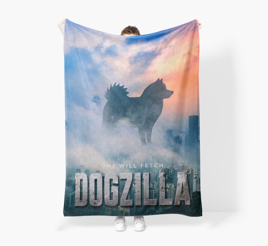 'Dogzilla' - Personalised Snuggle Blanket with {breedFullName} Icon