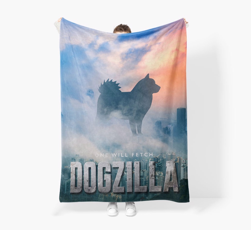 'Dogzilla' - Personalised Snuggle Blanket with {breedFullName} Icon