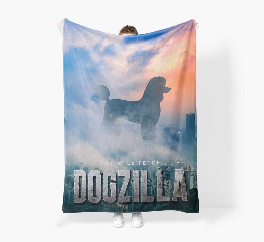 'Dogzilla' - Personalized {breedFullName} Blanket: Premium Sherpa Fleece