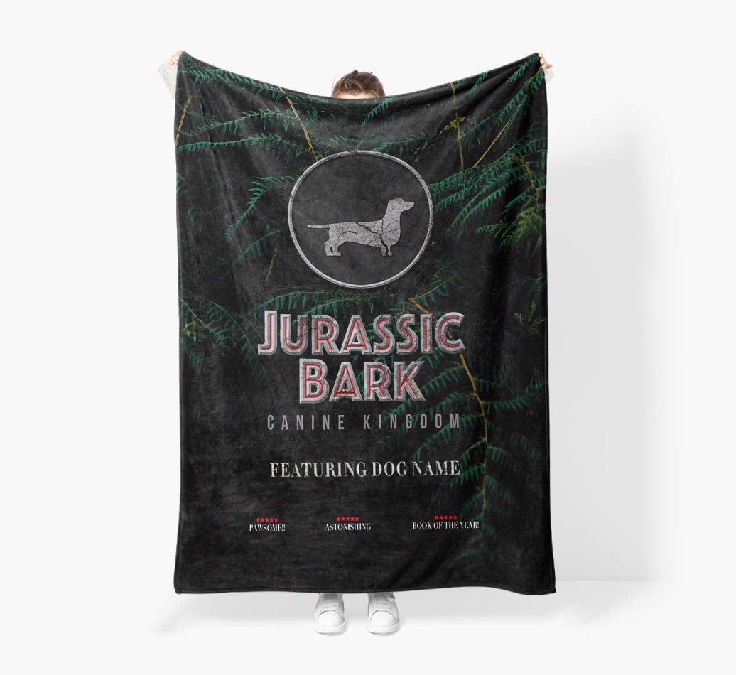 'Jurassicbark' - Personalised Snuggle Blanket with {breedFullName} Icon
