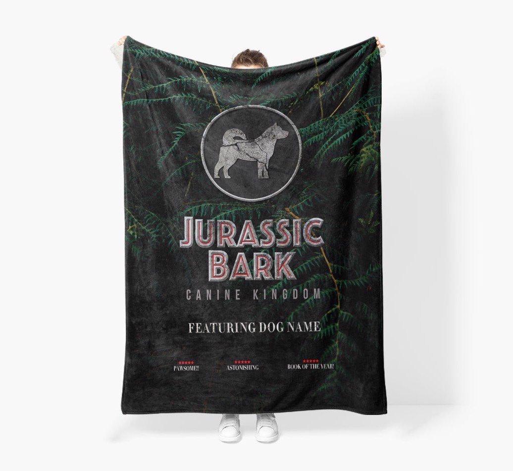 'Jurassicbark' - Personalised Snuggle Blanket with {breedFullName} Icon
