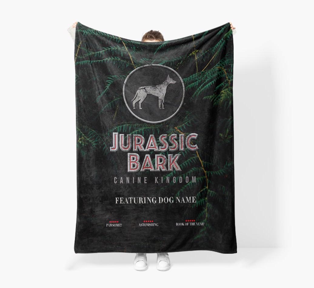 'Jurassicbark' - Personalised Snuggle Blanket with {breedFullName} Icon