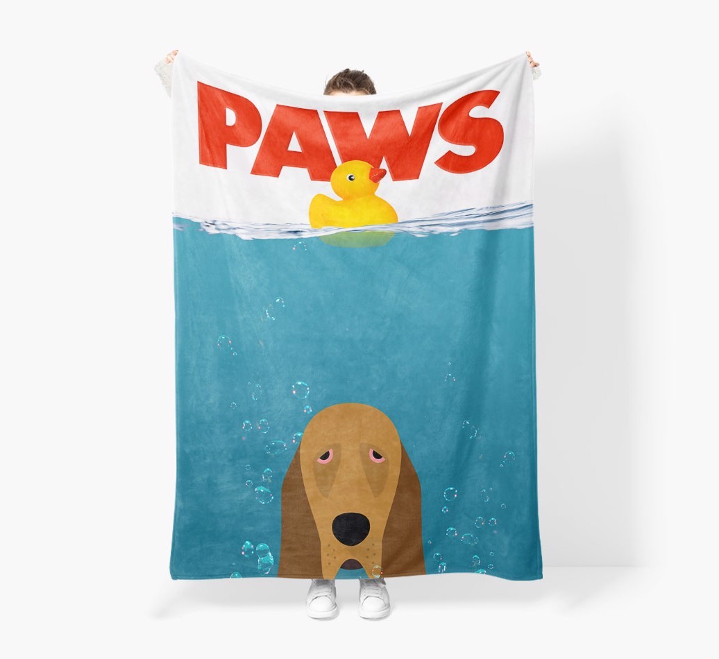'Paws' - Personalised Snuggle Blanket with {breedFullName} Icon