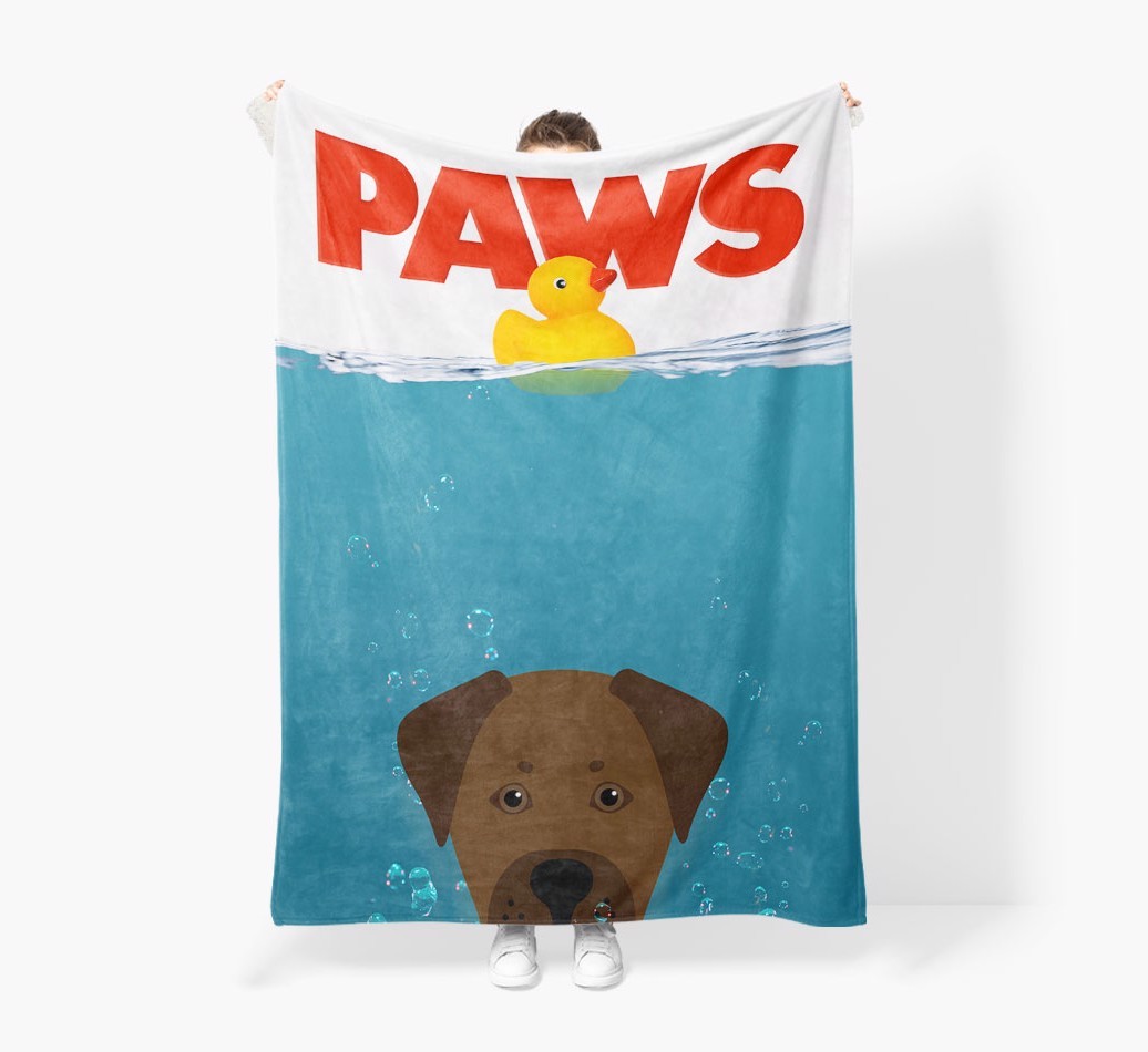 'Paws' - Personalised Snuggle Blanket with {breedFullName} Icon
