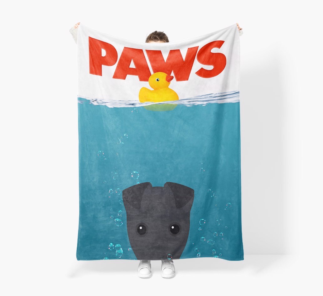 'Paws' - Personalised Snuggle Blanket with {breedFullName} Icon