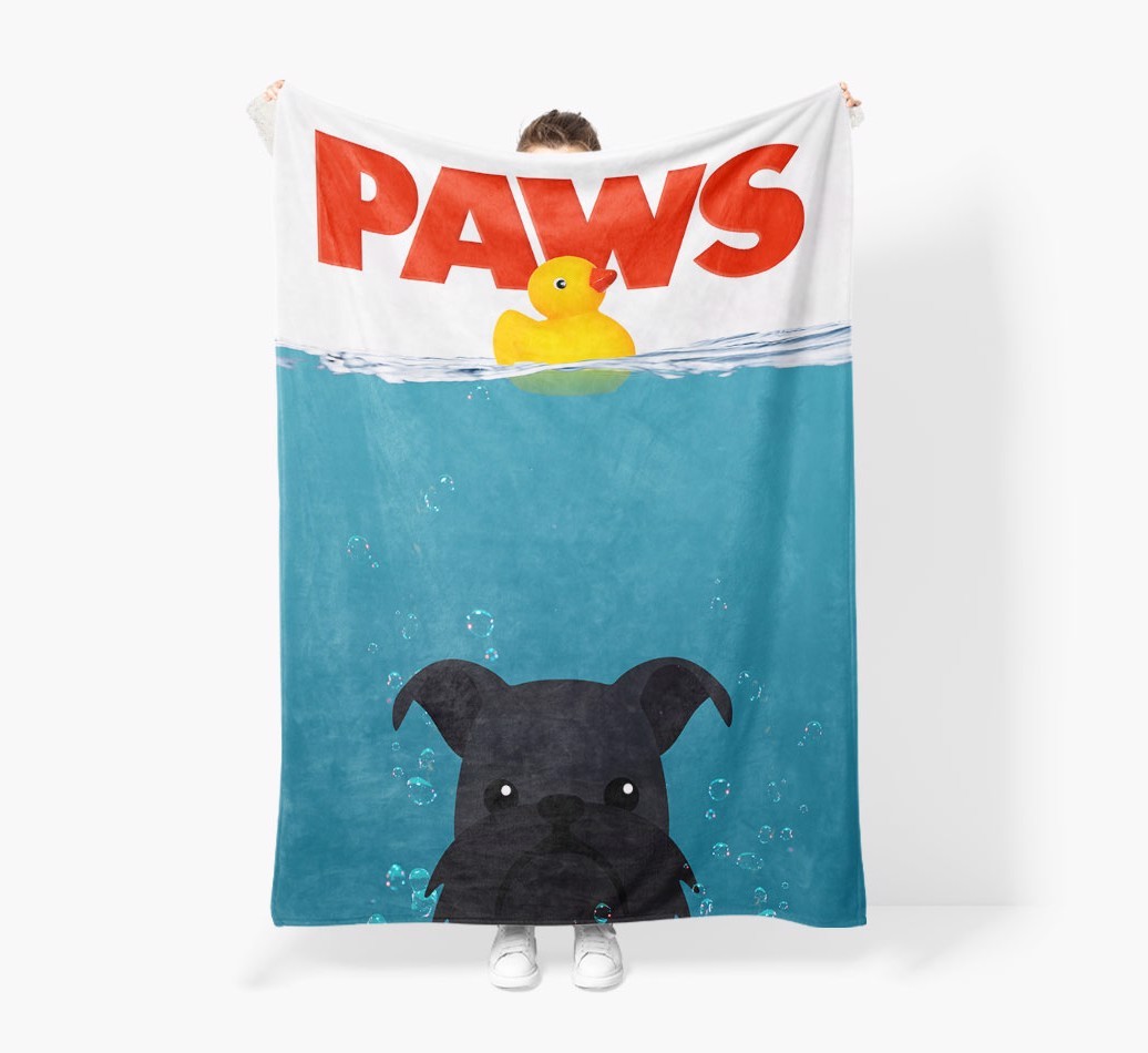 'Paws' - Personalised Snuggle Blanket with {breedFullName} Icon