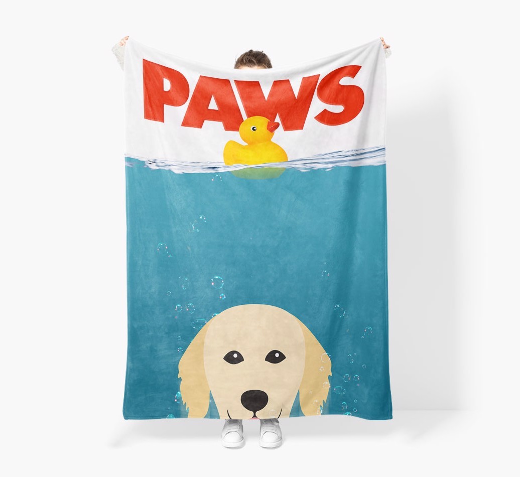 'Paws' - Personalised Snuggle Blanket with {breedFullName} Icon