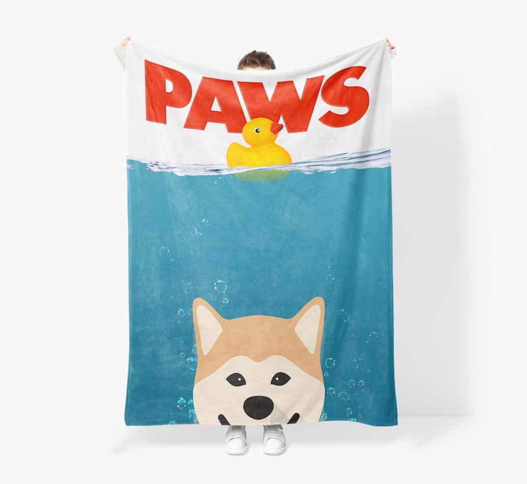 'Paws' - Personalised Snuggle Blanket with {breedFullName} Icon