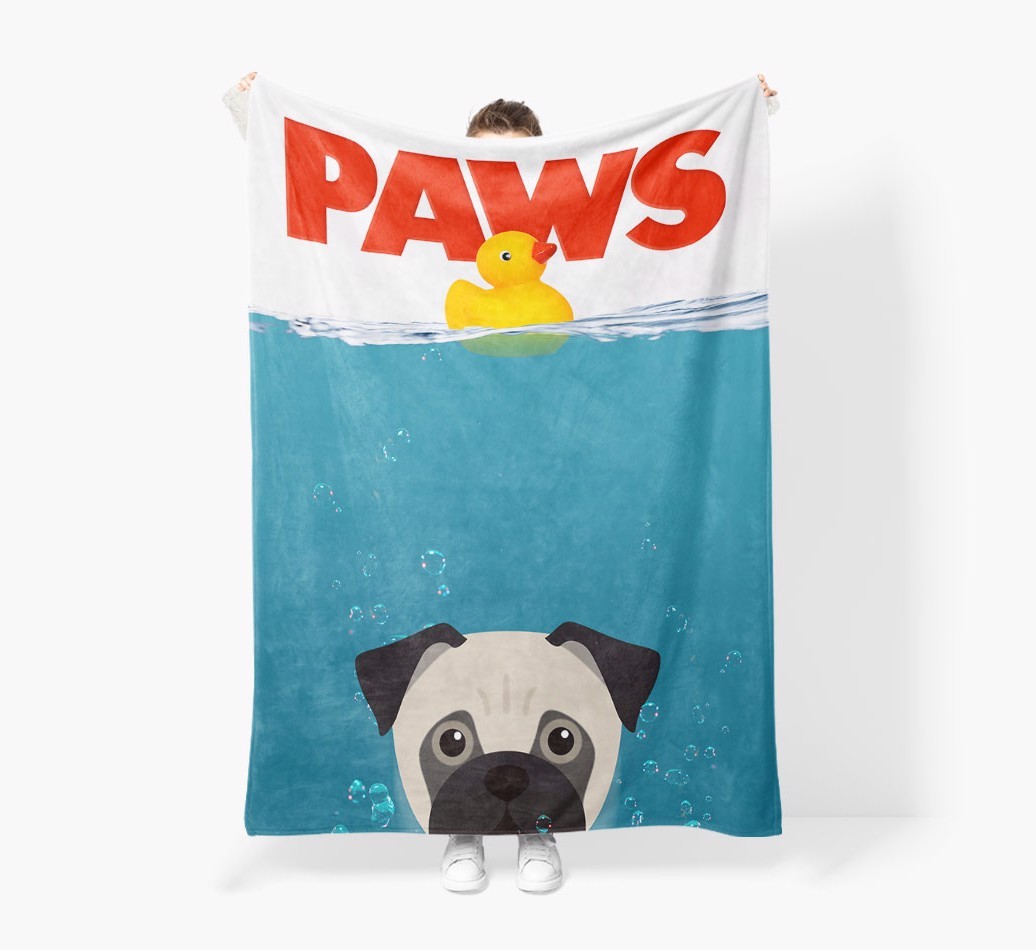 'Paws' - Personalised Snuggle Blanket with {breedFullName} Icon