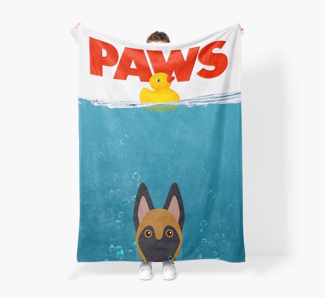 'Paws' - Personalised Snuggle Blanket with {breedFullName} Icon