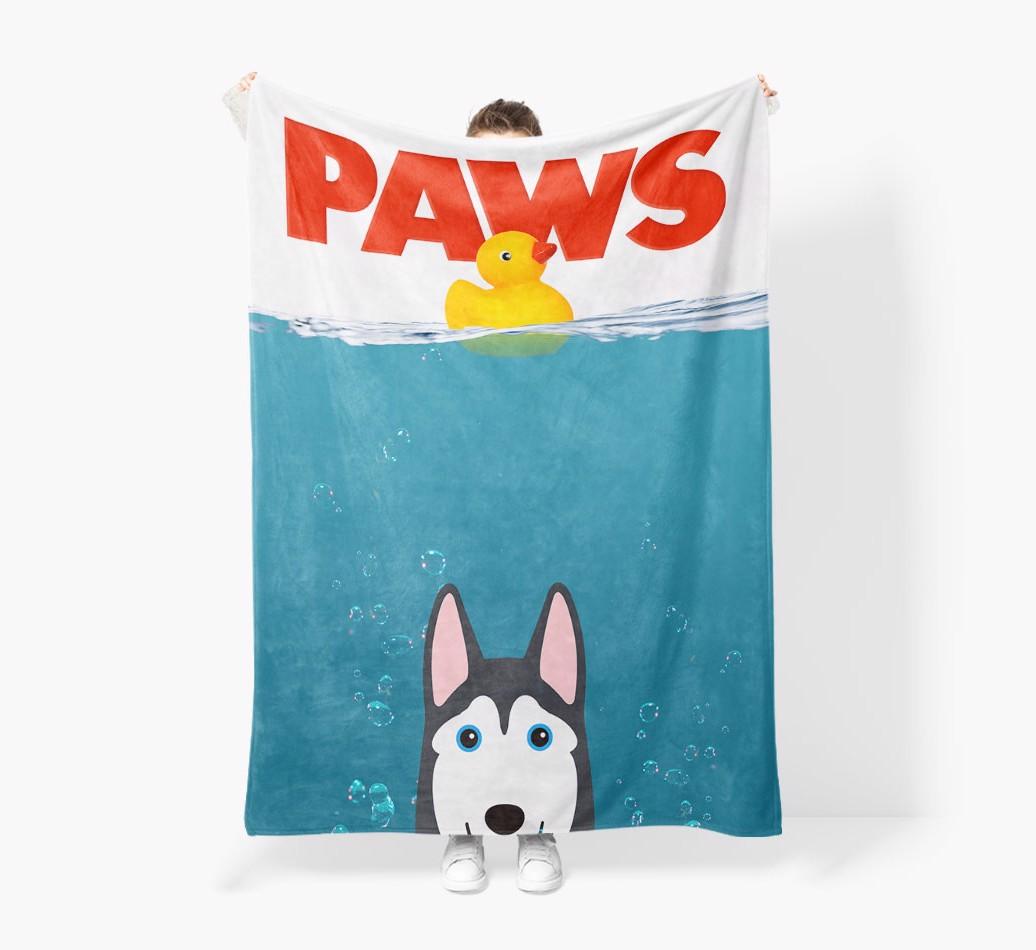 'Paws' - Personalised Snuggle Blanket with {breedFullName} Icon