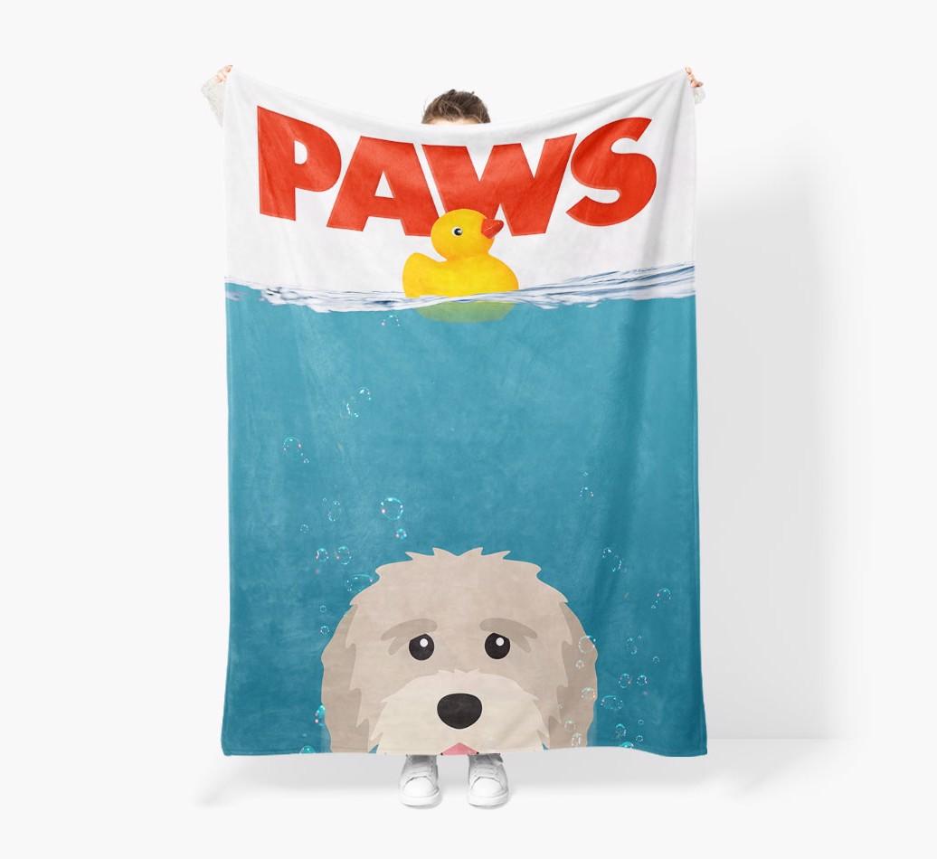 'Paws' - Personalised Snuggle Blanket with {breedFullName} Icon