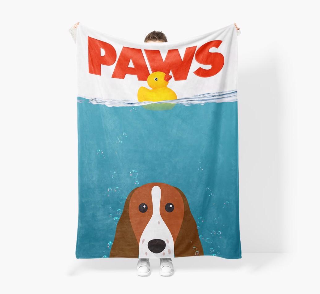 'Paws' - Personalised Snuggle Blanket with {breedFullName} Icon