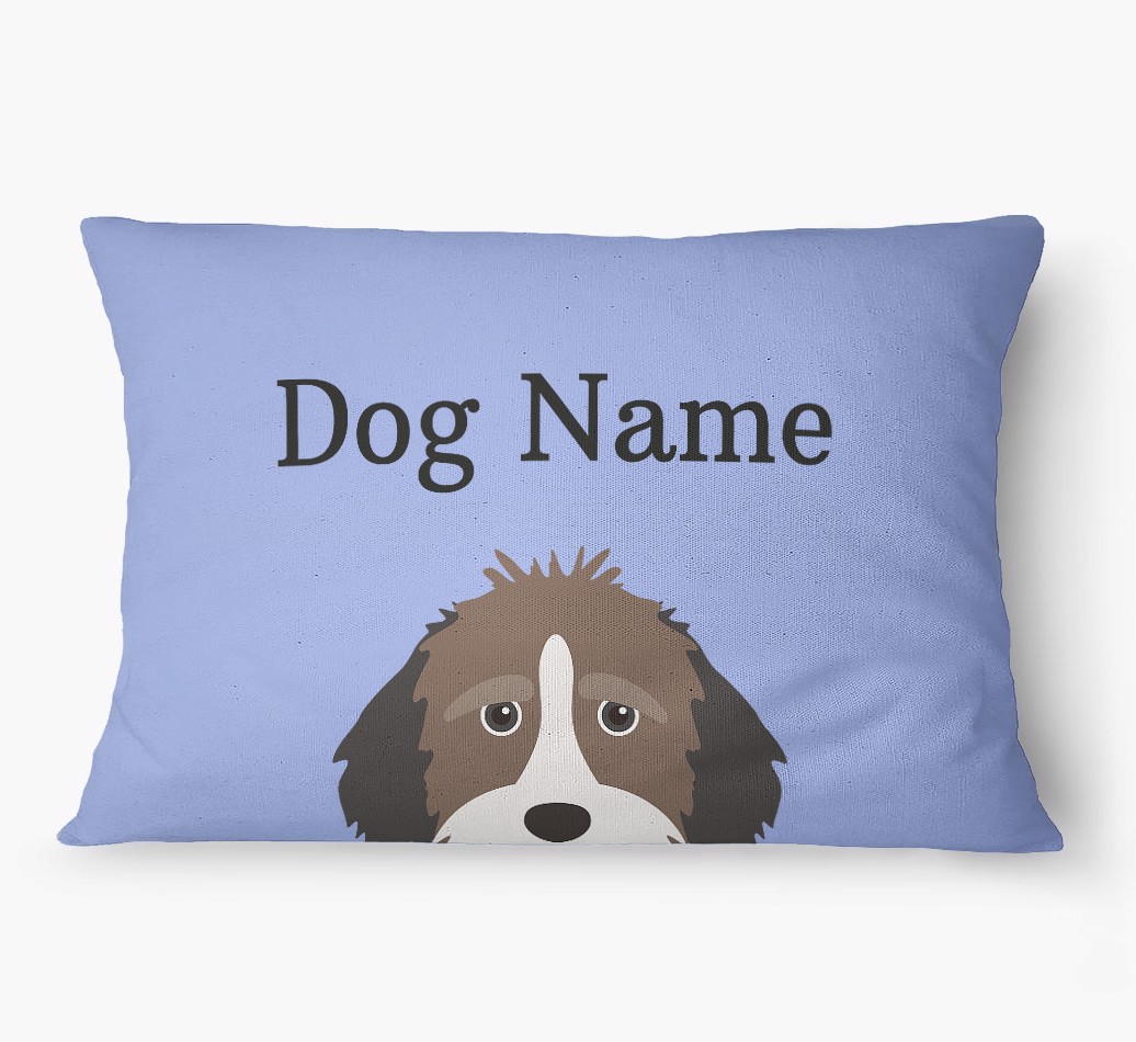'Peeking Yappicon' - Personalized {breedFullName} Dog Bed