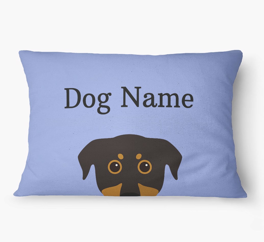 'Peeking Yappicon' - Personalized {breedFullName} Dog Bed
