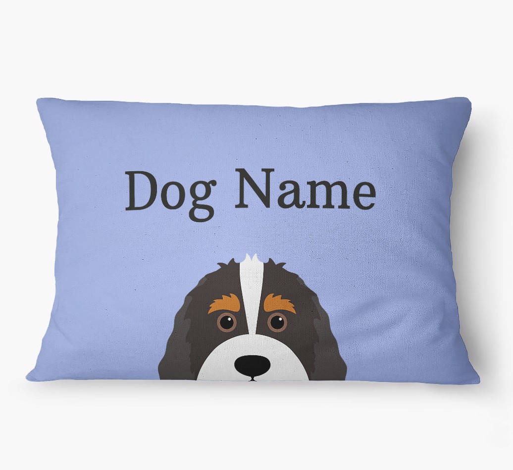 'Peeking Yappicon' - Personalized {breedFullName} Dog Bed