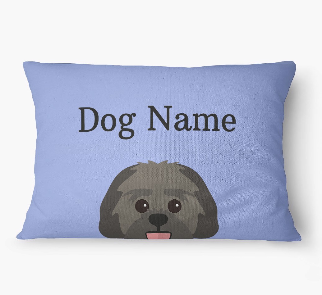 'Peeking Yappicon' - Personalized {breedFullName} Dog Bed