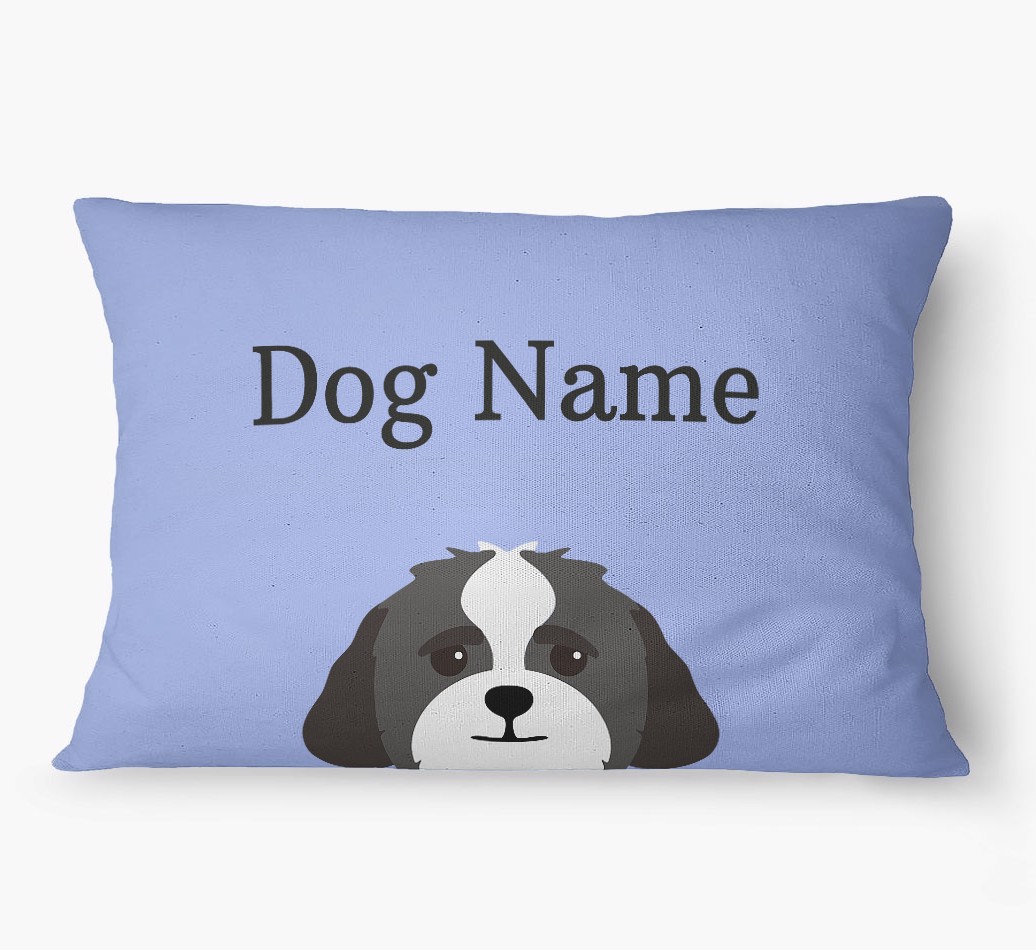 'Peeking Yappicon' - Personalized {breedFullName} Dog Bed