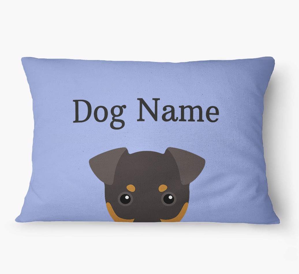 'Peeking Yappicon' - Personalized {breedFullName} Dog Bed