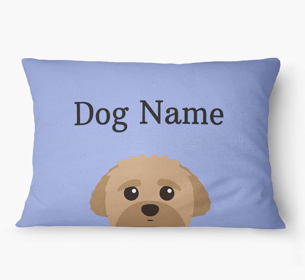 'Peeking Yappicon' - Personalized {breedFullName} Dog Bed
