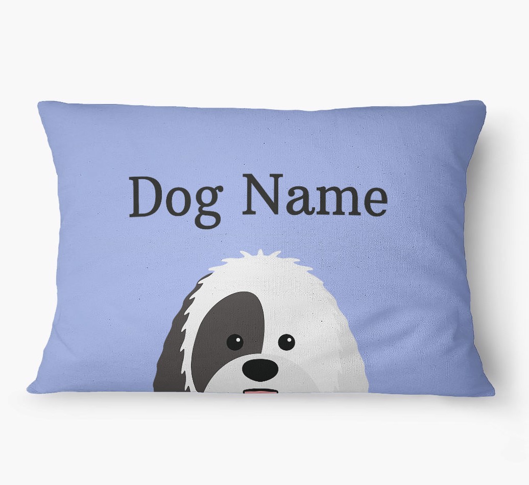 'Peeking Yappicon' - Personalized {breedFullName} Dog Bed