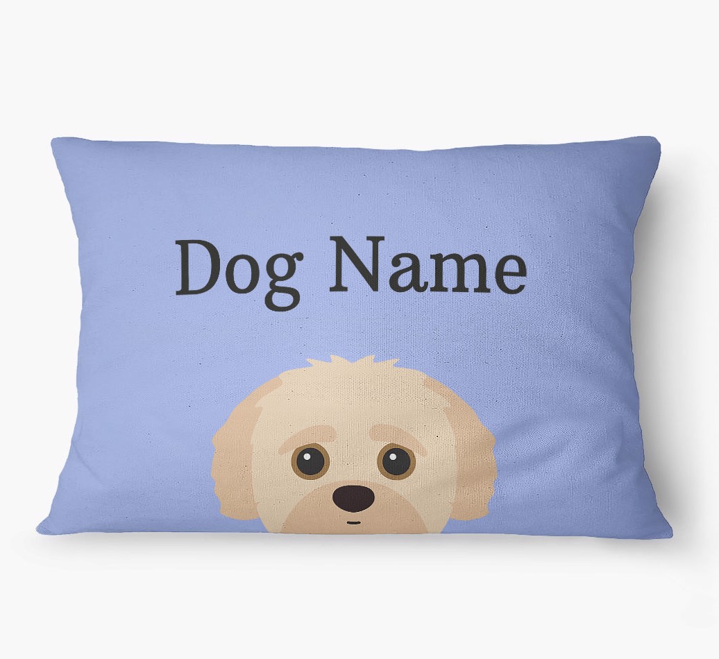 'Peeking Yappicon' - Personalized {breedFullName} Dog Bed