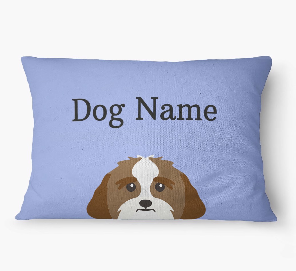 'Peeking Yappicon' - Personalized {breedFullName} Dog Bed