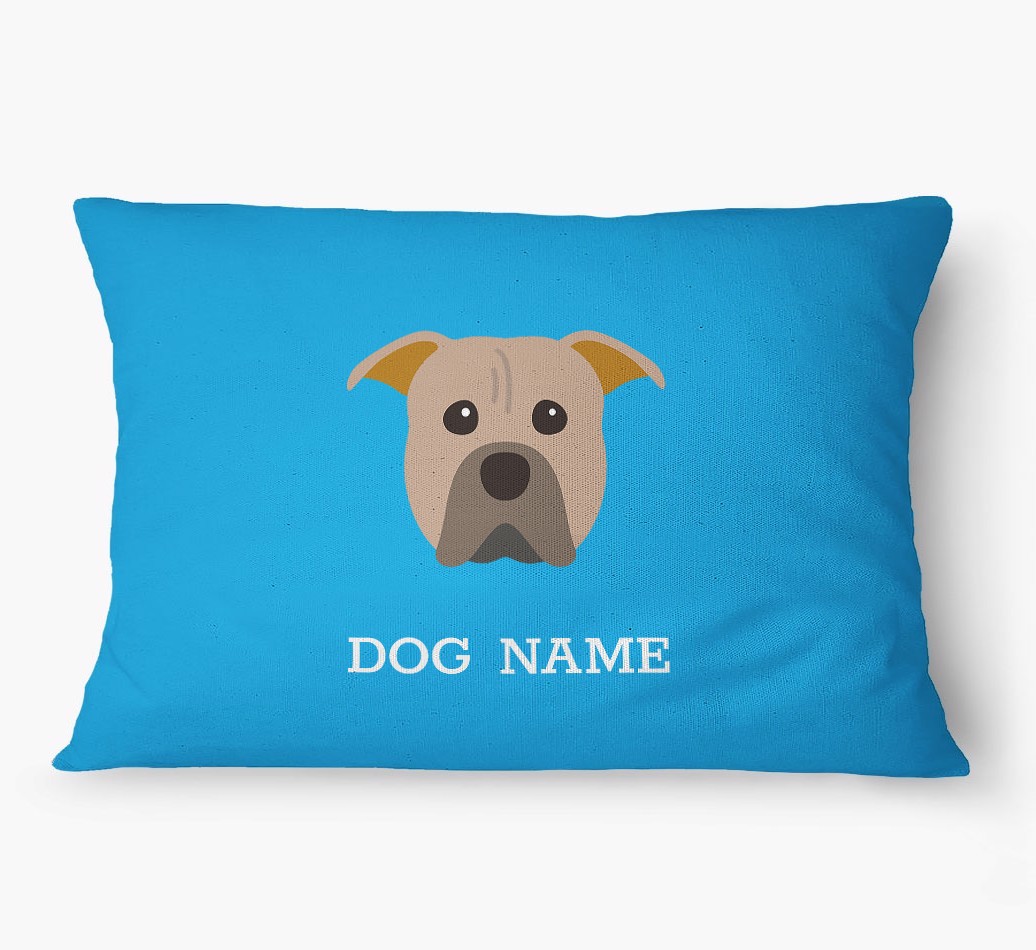 'Yappicon and Name' - Personalised {breedFullName} Dog Bed