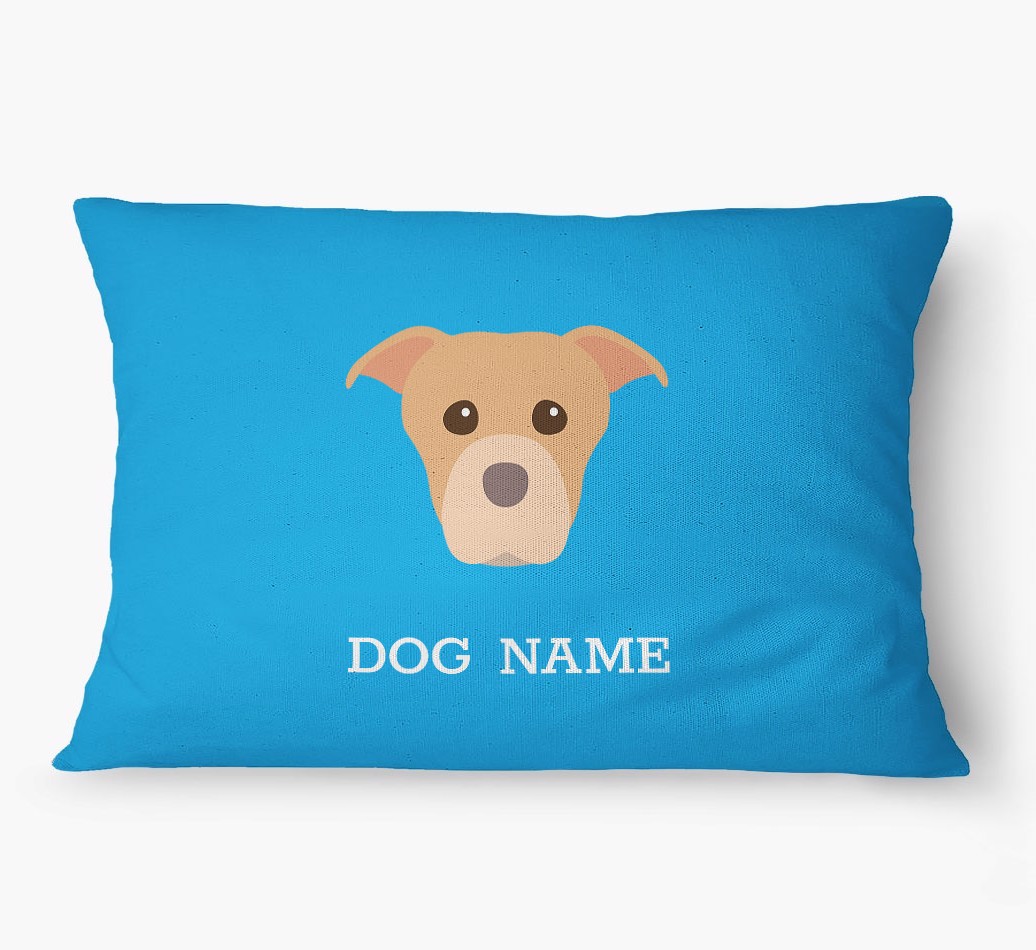 'Yappicon and Name' - Personalized {breedFullName} Dog Bed