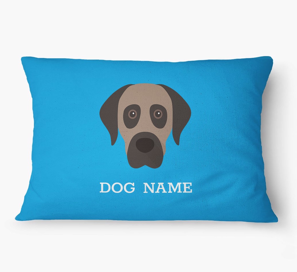 'Yappicon and Name' - Personalized {breedFullName} Dog Bed